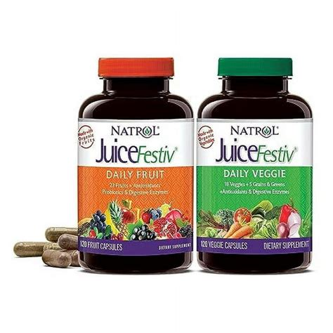 Natrol Juicefestiv Daily Fruit And Veggie With Selenoexcell And Whole