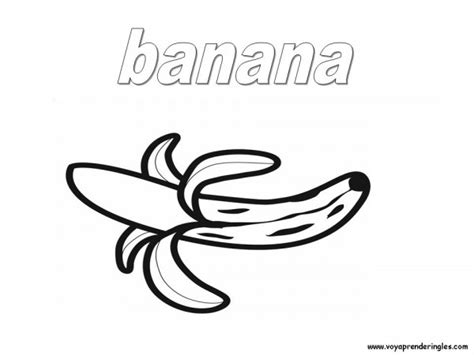 Dibujos de bananas para pintar Colorear imágenes