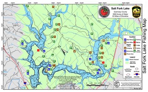 Salt Fork Lake Fishing Map Southeast OH GoFishOhio HQ