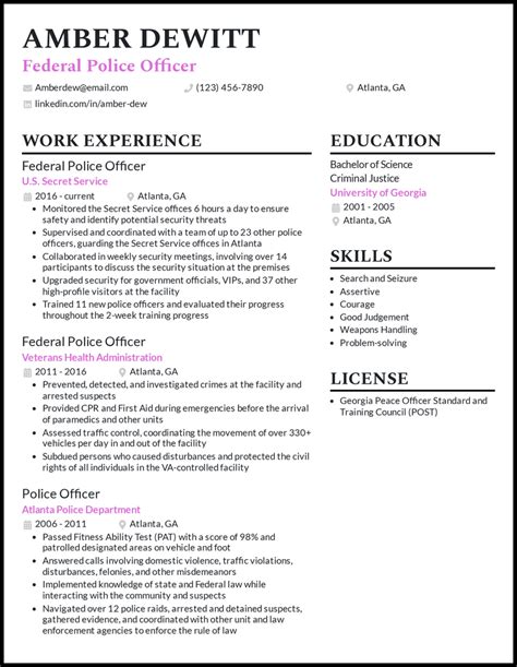Police Officer Resume Examples That Worked In