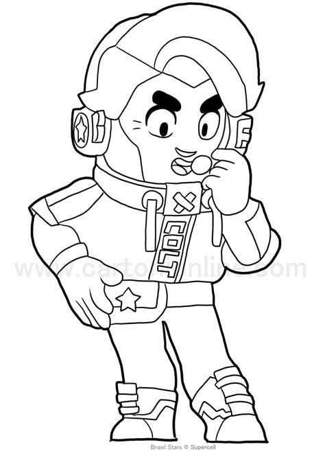 Challenger Colt From Brawl Stars Coloring Page