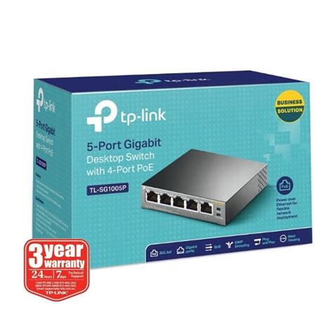 Tp Link Tl Sg1005p 5 Port Gigabit Desktop Switch With 4 Port Poe