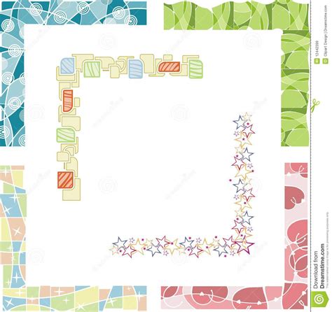 Colored border designs stock illustration. Image of style - 12442399