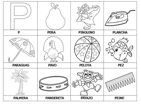 Palabras Con P Preschool Spanish Spanish Lessons For Kids Spanish