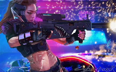 1080x2160 Asian Girl Cyberpunk 2077 One Plus 5thonor 7xhonor View 10