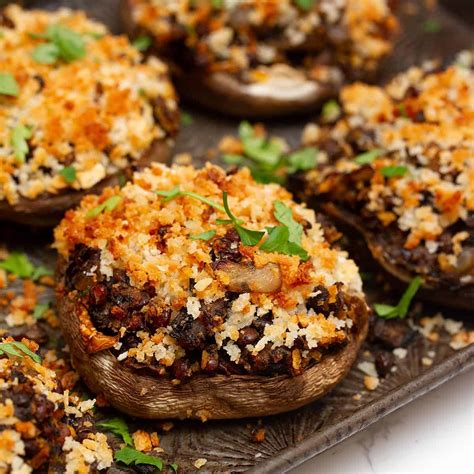 Vegan Stuffed Portobello Mushrooms The Daily Dish