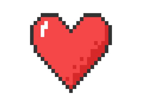 Pixel Art Heart Stickers Png Transparent Icon