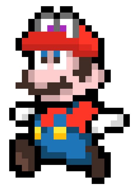 Cappy Png Mario And Cappy Pixel Super Mario Bros 49244 Vippng
