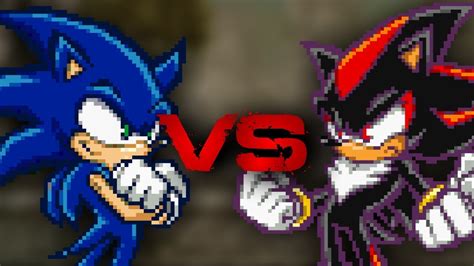 Sonic Vs Shadow Sprite Animation Youtube