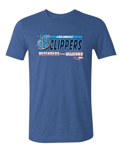 Columbus Clippers Marvels Defenders Of The Diamond Adult Dod Tee