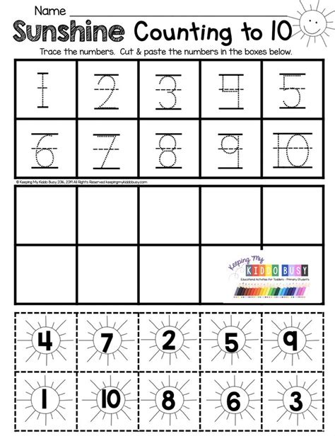 Number Sense Counting Worksheets Math In Kindergarten In 2021