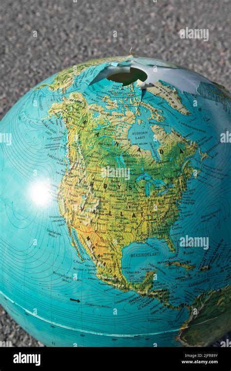 Damaged Old World Globe Map Stock Photo Alamy