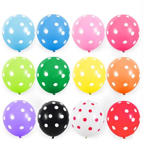 Buy 10pcslot 9 Colors Latex Balloons 12 Inch Polka Dot Wedding Decoration