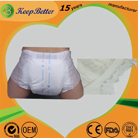 Magic Tape Disposable Cotton Adult Diapers For Inconvenience With Leak