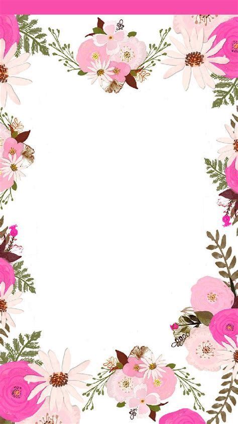Printable Stationary 1 Floral Border Design Floral In 2021 Floral