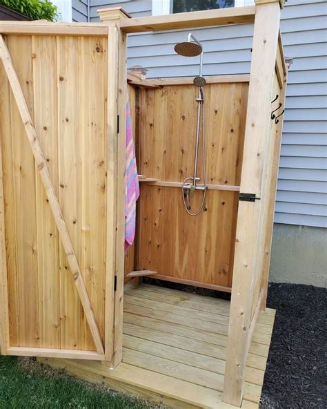 Cape Cod Outdoor Showers Kits Shower Enclosures PVC Cedar In