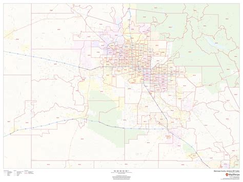 Maricopa County Map Arizona Zip Codes