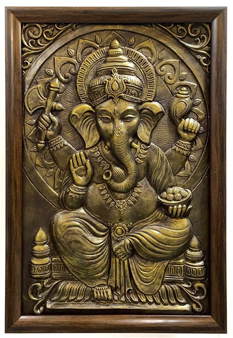 Ganesha Wall Art Good Luck Decor Art And Collectibles Etsy