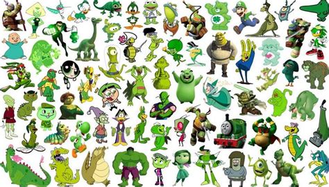 Click The Green Cartoon Characters Quiz By Ddd62291 Green