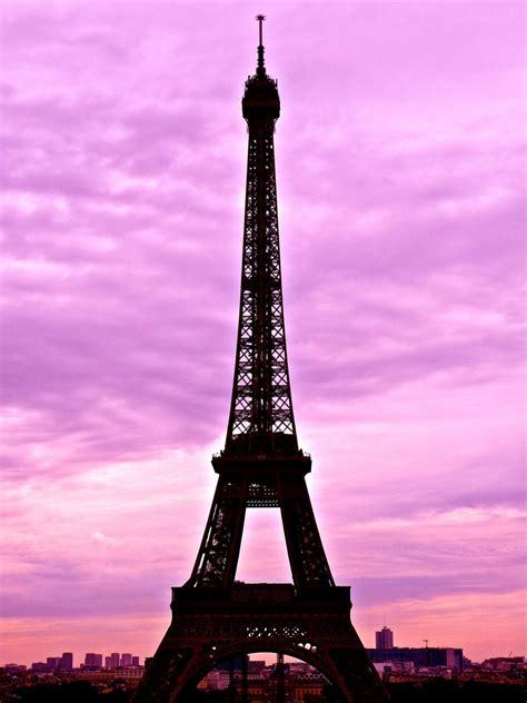 Purple Sky Eiffel Tower By Nicole Hawaii