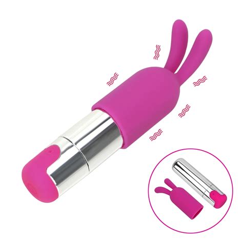 Usb Rechargeable Strong Vibration Waterproof G Spot Massager Sex Toys For Women With Rabbit Cap