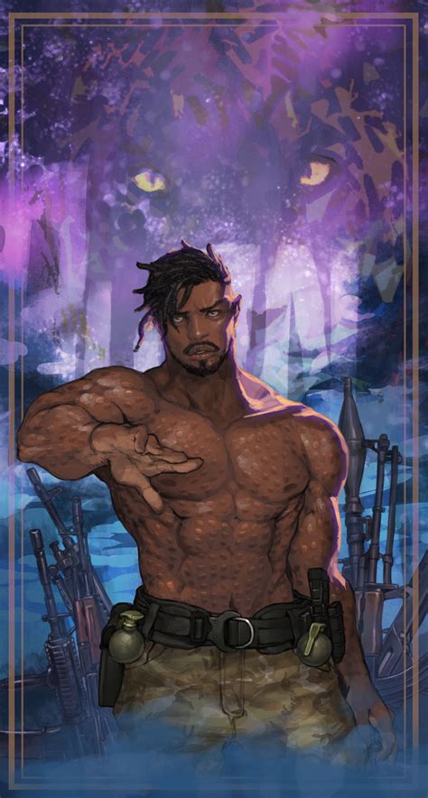 Artstation Erik Killmonger Penett Penett Black Panther Art Black