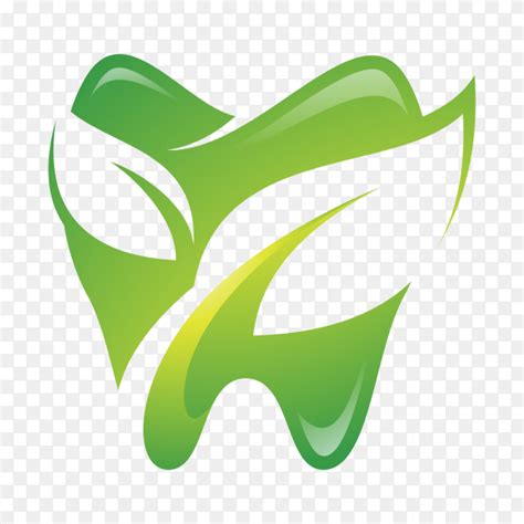 Teeth Dental And Green Leaf Logo On Transparent Background Pngpng