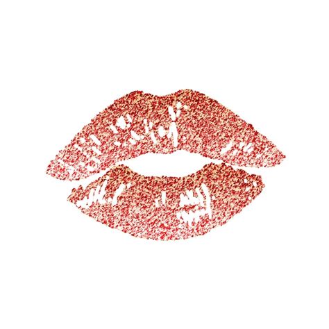 Premium Vector Red Lipstick Kiss On White Background