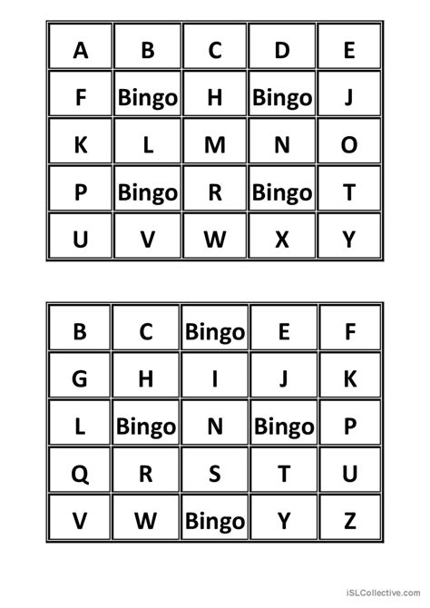 Alphabet Bingo Warmer Filler Deutsch Daf Arbeitsblätter Pdf And Doc