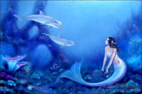 Fairy And Fantasy Art By Rachel Anderson Mermaid Art Dolphin Art