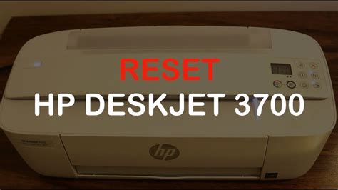 How To Reset Hp Deskjet 3700 Series All In One Printer Review Youtube