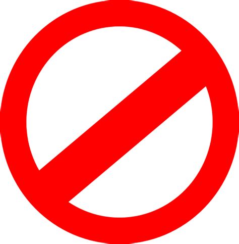 No Symbol Sign Clip Art Prohibited Signs Png Download 588600