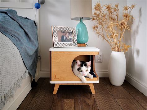 Modern Cat House Made From Plywood In Scandinavian Design Retro Box