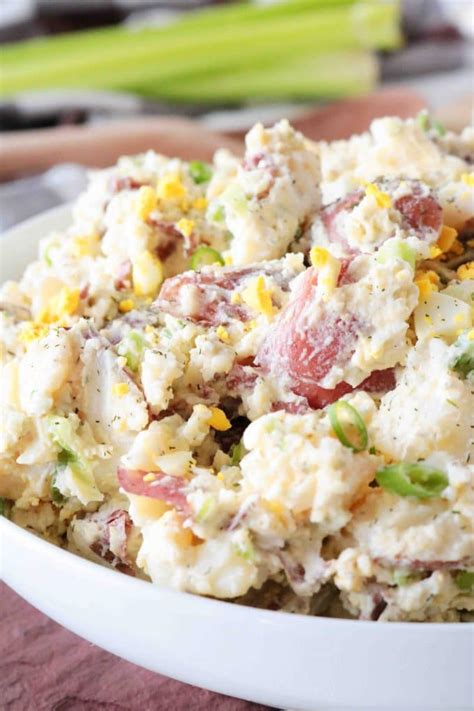 If potatoes are large cut them into half. Red Potato Salad Recipe - The Anthony Kitchen