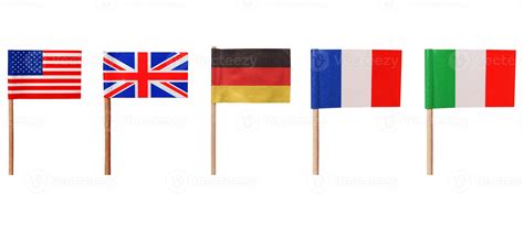 Banderas De Estados Unidos Reino Unido Alemania Francia Italia 3213380 Foto De Stock En Vecteezy