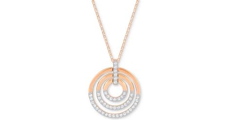 Swarovski Crystal Multi Circle Pendant Necklace Lyst