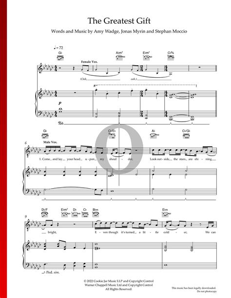 The Greatest Gift Of All Piano Sheet Music Easy Sheet Music My XXX