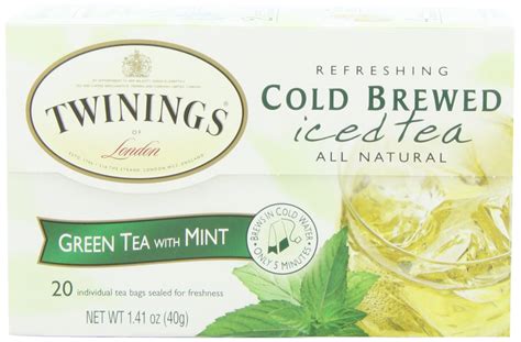 Twinings Green And Mint Cold Brewed Tea 20 Count Packages Pack Of 6