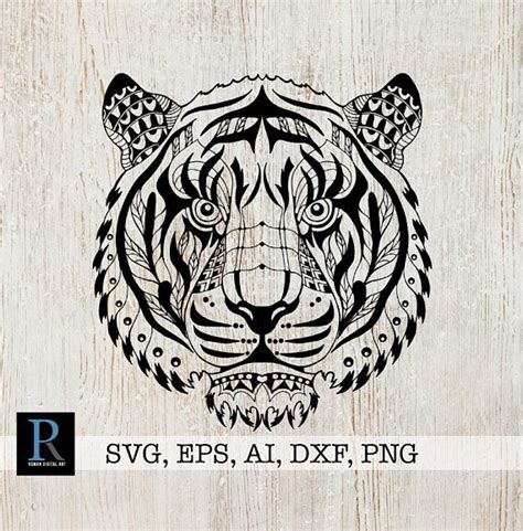 Download Zentangle Tiger SVG, Mandala Tiger SVG, Tiger for cricut ...