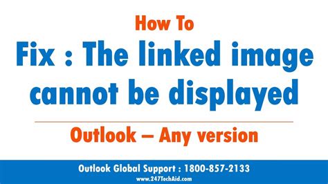 Outlook 2013 How To Fix The Linked Image Cannot Be Displayed