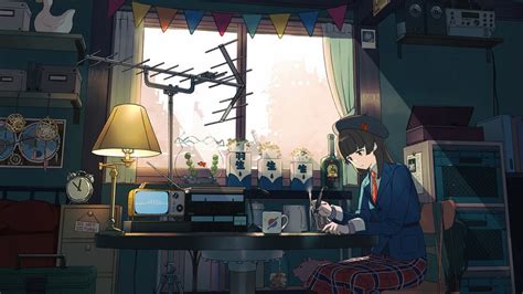 Anime Girl Working 4k 62591 Wallpaper