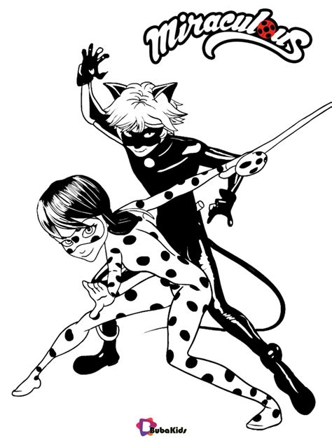 Miraculous Tales Of Ladybug And Cat Noir Coloring Pages