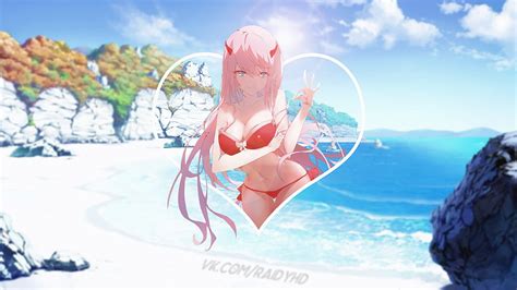 Female Anime Character Wearing Red Bikini Illustration Anime Anime