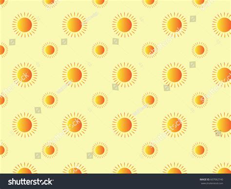 Seamless Sun Pattern Background Wallpaper Wrapping Stock Vector