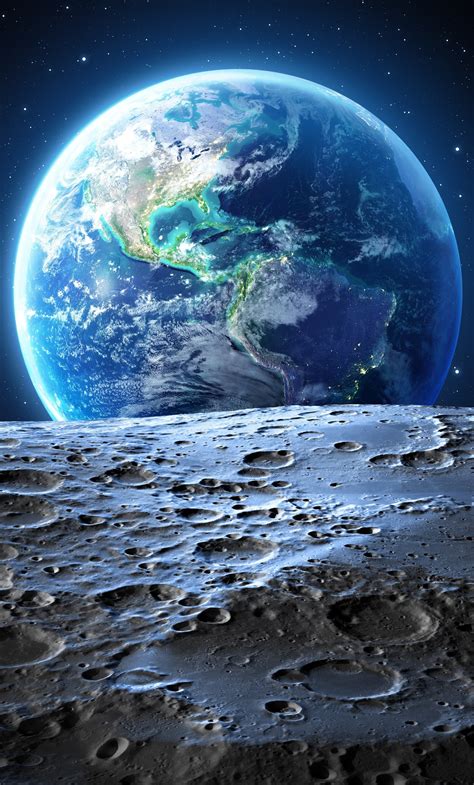 1280x2120 Earth Moon 4k Iphone 6 Hd 4k Wallpapers Images
