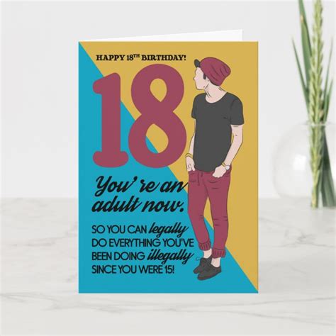 18th Birthday Card Fun And Trendy Humor Card