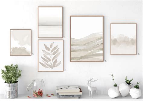 Minimalist Gallery Wall Set Of 5 Prints Gallery Wall Set 5 Etsy