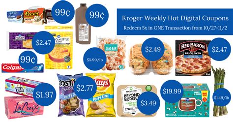 Last Day Kroger Weekly Hot Digital Coupons Redeem 5x In One