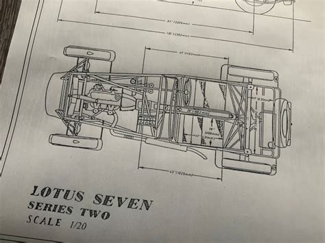 Lotus Seven Series Two Engineering Drawing Art Work Blueprint