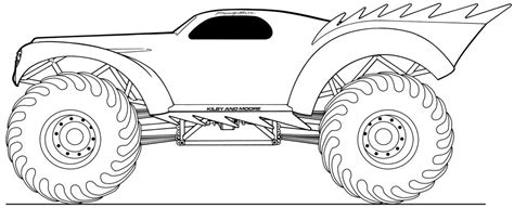 Drawing Monster Truck #141309 (Transportation) – Printable coloring pages